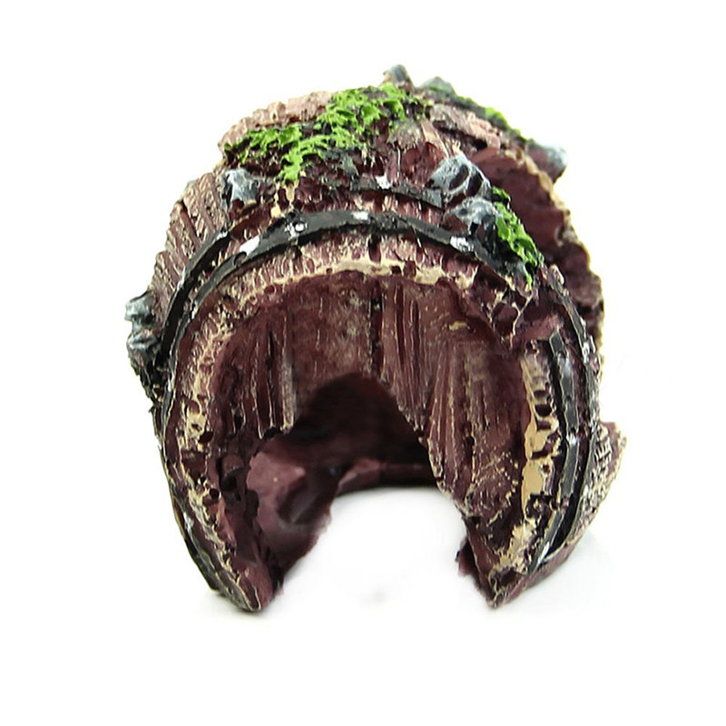 Gyanta Akvárium Díszek Dekorációk Mesterséges hordó barlang tereprendezési kiegészítők Akvárium dekoráció akvárium kiegészítők