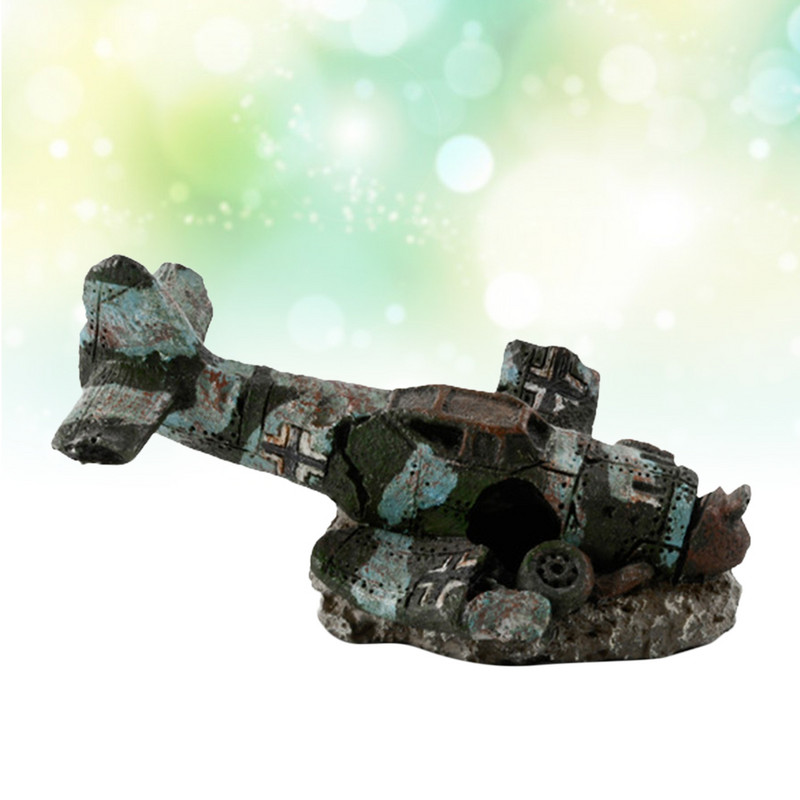 Ornamenti Amatniecība Zivju akvārija dekorēšana Minikrafa zivju tvertņu dekorēšana Lidmašīnu dekorēšana Akvārija drupas mākslīgās