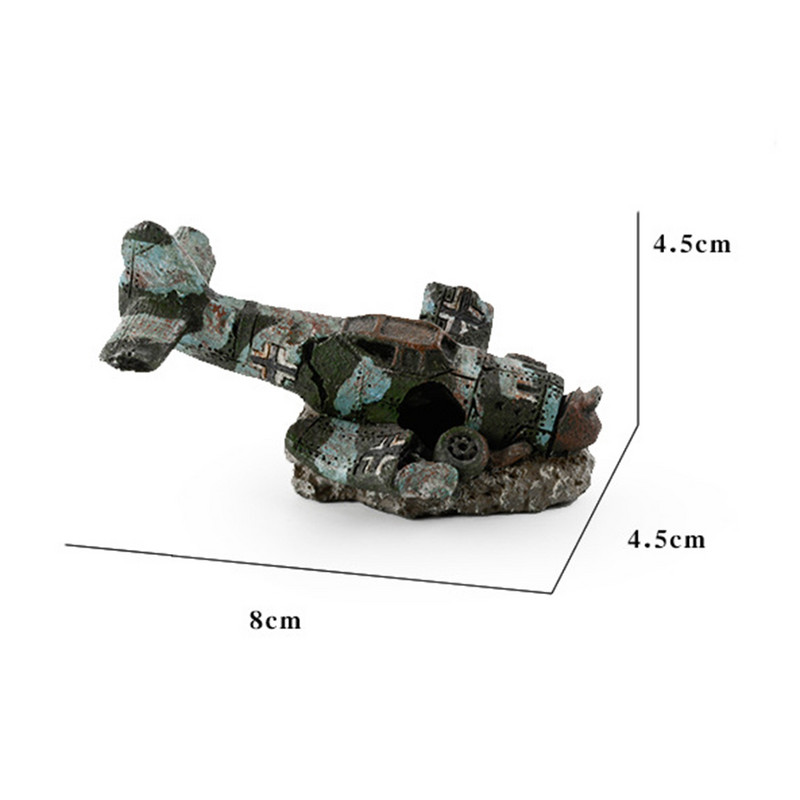 Ornamenti Amatniecība Zivju akvārija dekorēšana Minikrafa zivju tvertņu dekorēšana Lidmašīnu dekorēšana Akvārija drupas mākslīgās