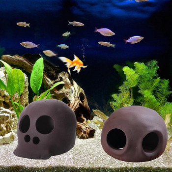 Екологичен подслон за аквариум Лесен монтаж Подводна скриваща се пещера Декорация за озеленяване на аквариум