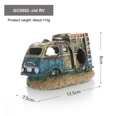 Daudzkrāsains akvārija noformējums Ātras krāsas vraks Zivju tvertne Ainava koki Ūdens bioloģiskie produkti Sveķi Netoksiski