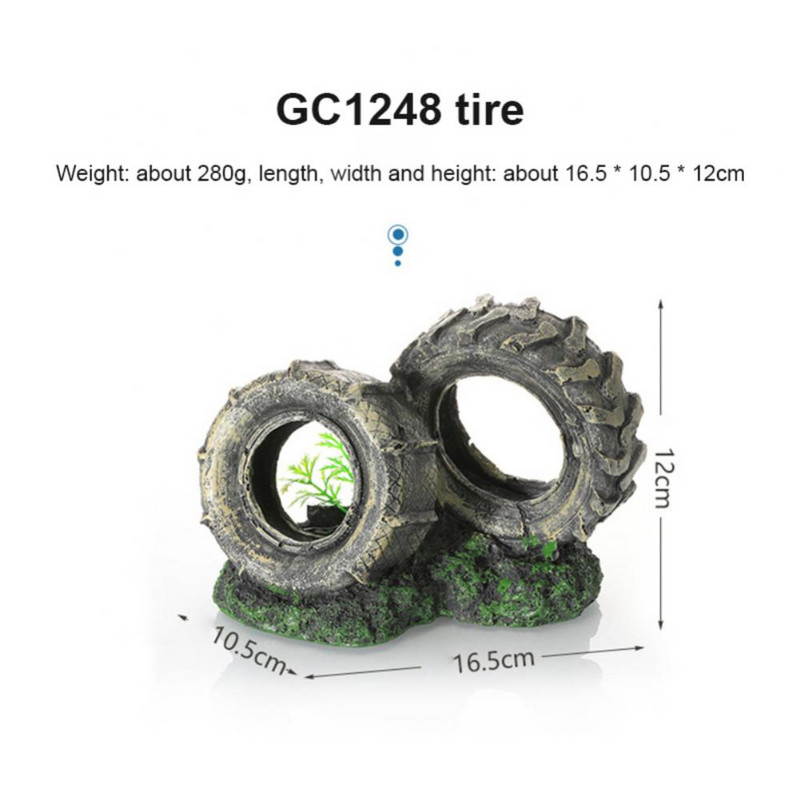 Daudzkrāsains akvārija noformējums Ātras krāsas vraks Zivju tvertne Ainava koki Ūdens bioloģiskie produkti Sveķi Netoksiski