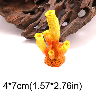 Bright Simulation Vivid Aquarium Resin Coral Ornaments Fish Tank Landscape Decoration Artificial Coral For Fish Tank Ornaments