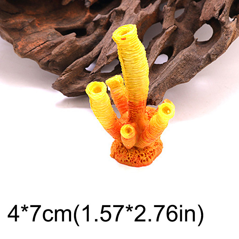 Bright Simulation Vivid Aquarium Resin Coral Ornaments Fish Tank Landscape Decoration Artificial Coral For Fish Tank Ornaments