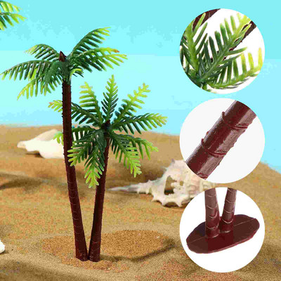 Аквариум Дърво Кокосови палми Декор Миниатюрни занаяти Плажни аксесоари