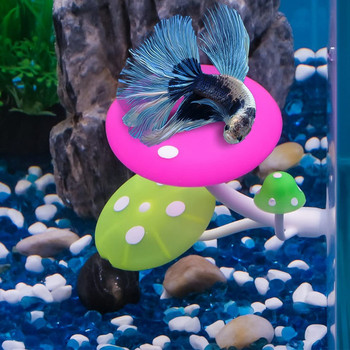 Хамак с гъби Мек аквариум Развъждане на рибки Игра с вендуза Силиконови орнаменти Декорация Цветен реалистичен пейзаж