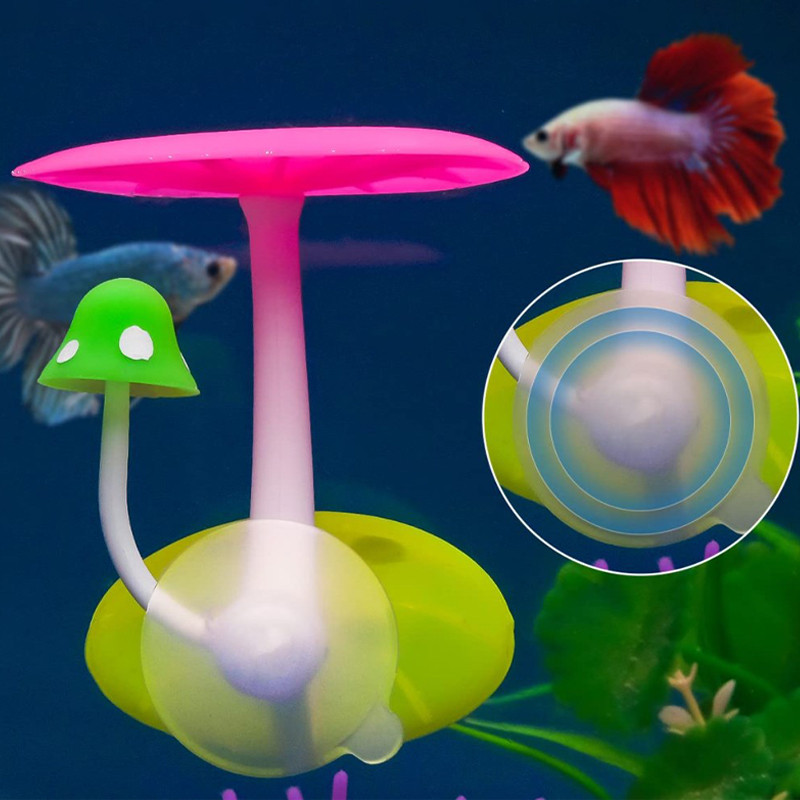 Gomba függőágy puha akváriumi haltenyésztés tapadókoronggal játszó szilikon dísz dekoráció színes élethű táj