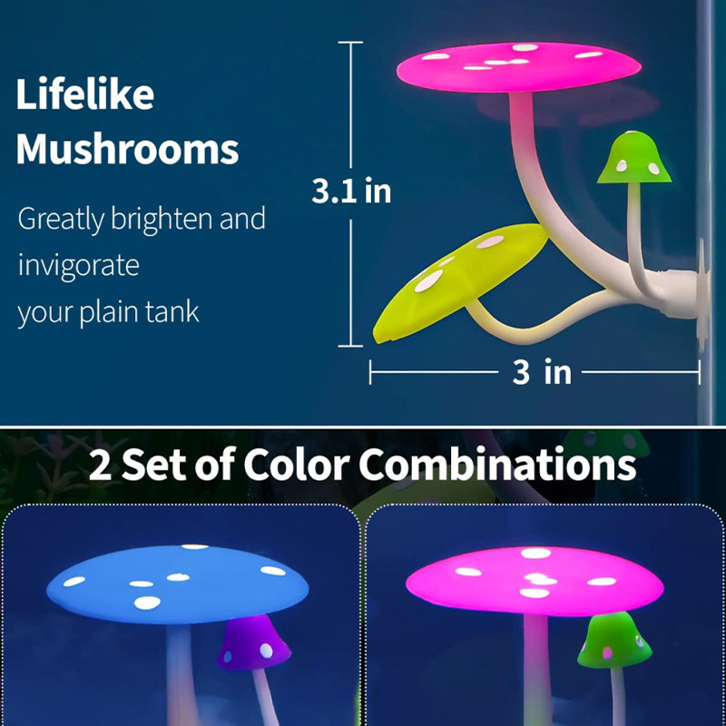 Gomba függőágy puha akváriumi haltenyésztés tapadókoronggal játszó szilikon dísz dekoráció színes élethű táj