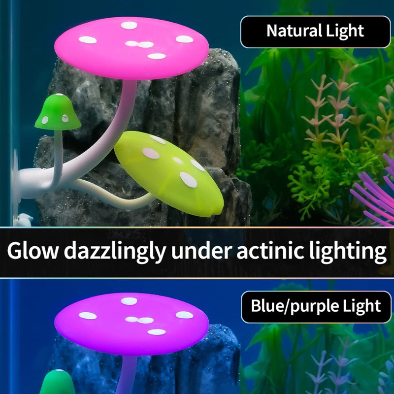 Gomba függőágy puha akváriumi haltenyésztés tapadókoronggal játszó szilikon dísz dekoráció színes élethű táj