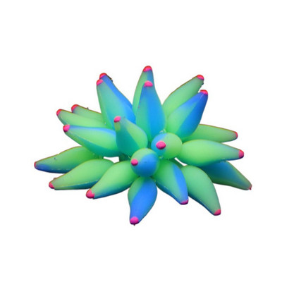 Φυσαλίδα φθορισμού Coral Sea Urchin Simulation Πολύχρωμο μαλακό ενυδρείο Coral μαλακή σιλικόνη Φωτεινή διακόσμηση ενυδρείου Sea Anemone