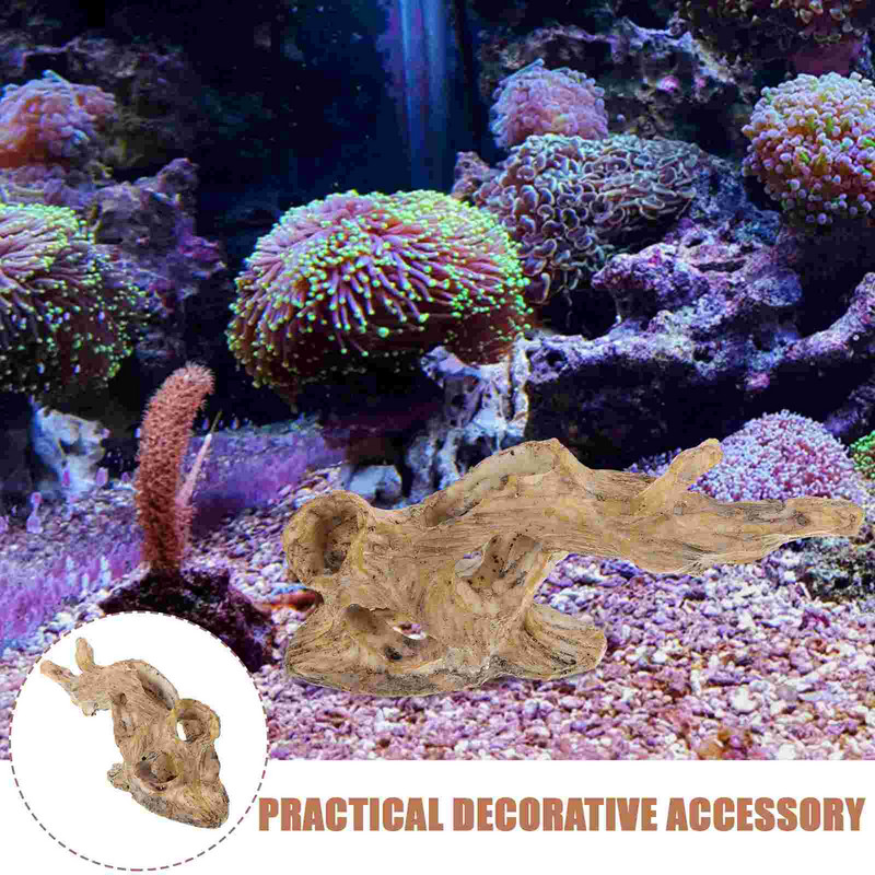 Sākums Mākslīgais koks Delikāts akvārija celms, slēpšanās ala Zivju tvertnes dekorēšana Dekoratīvā stumbra ainava