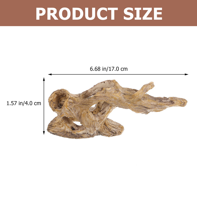 Sākums Mākslīgais koks Delikāts akvārija celms, slēpšanās ala Zivju tvertnes dekorēšana Dekoratīvā stumbra ainava