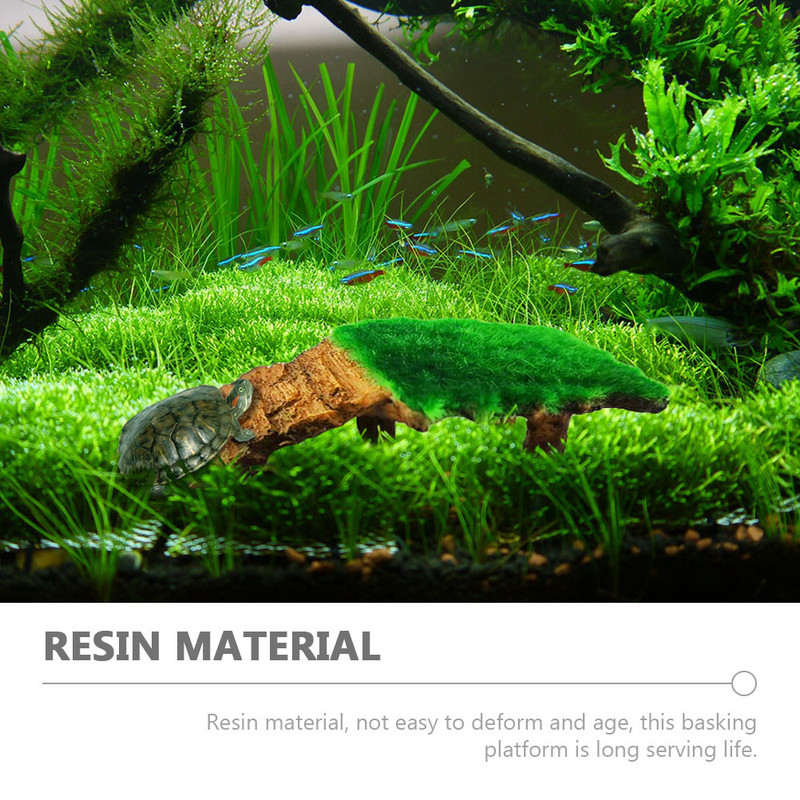 Zivju bļodu rotājumi tvertnes terases ainavu veidošana dekoratīvi bruņurupuču rampas sveķu platforma mājsaimniecības mākslīgie