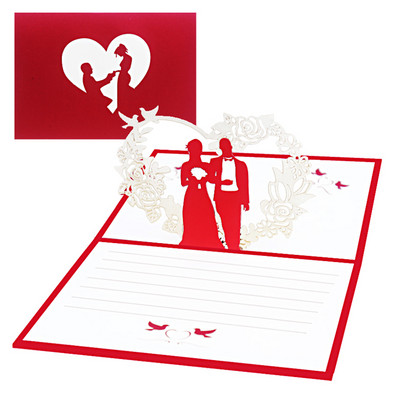 Τρισδιάστατο αναδυόμενο προσκλητήριο γάμου Πρόταση γάμου για την Ημέρα του Αγίου Βαλεντίνου Προσαρμοσμένο δώρο ευχαριστήρια ευχετήρια κάρτα αρραβώνων