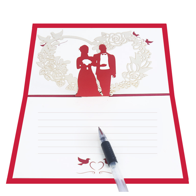 Τρισδιάστατο αναδυόμενο προσκλητήριο γάμου Πρόταση γάμου για την Ημέρα του Αγίου Βαλεντίνου Προσαρμοσμένο δώρο ευχαριστήρια ευχετήρια κάρτα αρραβώνων