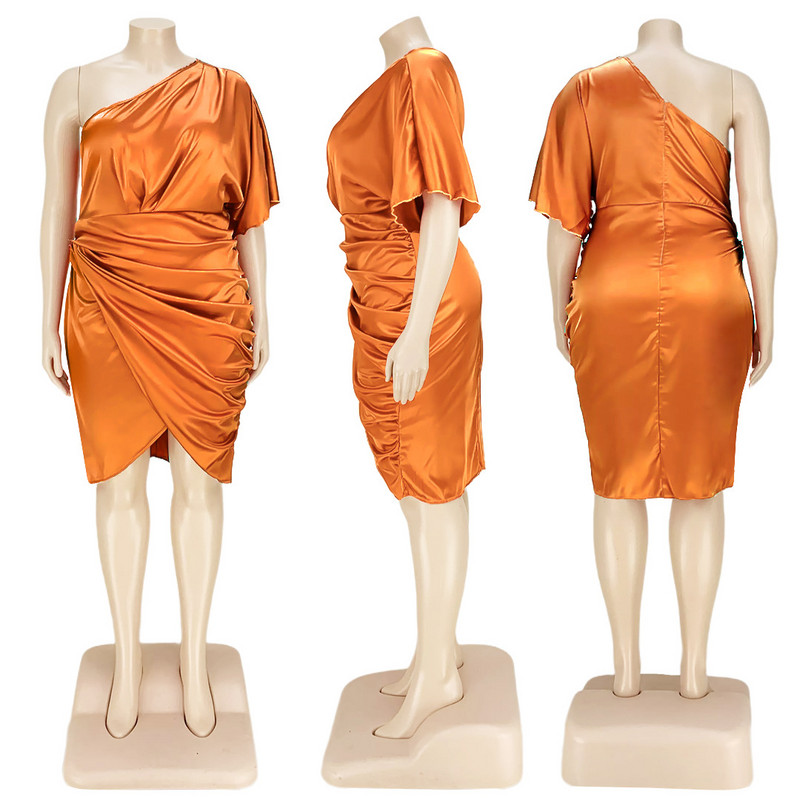 Liela izmēra sieviešu vakarkleitas, neregulāras zīda apģērba kleitas Modes bodycon ballīšu kleitas 2022. gada vasaras kleita no pleciem, kluba apģērbs