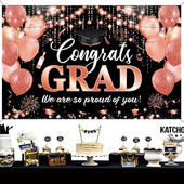 2023 m. Naujas juodas auksinis sveikinimų baigimo fonas Dovanų krepšys Abiturientų vakarėlio dekoravimo reikmenys Jubiliejui skirtas fonas Grad dekoras