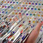 1 × 2m särav värviline meteoriididušš siidkardin jõulupidu sünnipäev baarifestivali tähistamine pulmade taustakaunistus