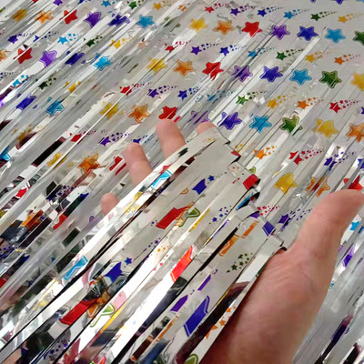 1 × 2m särav värviline meteoriididušš siidkardin jõulupidu sünnipäev baarifestivali tähistamine pulmade taustakaunistus