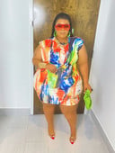 Suures suuruses naiste 5xl kleidid Lipsuga värvitud prinditud klubikleidid 2022. aasta suvepeol Elegantsed seelikud Daamide mood vabaaja hulgirõivad