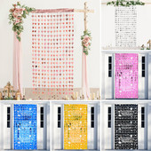 Rozā zelta lietus aizkaru fons Kāzu ballīšu dekors mirdzošs sienas fons audums dzimšanas dienas svinību dekors fliteru sienas fons