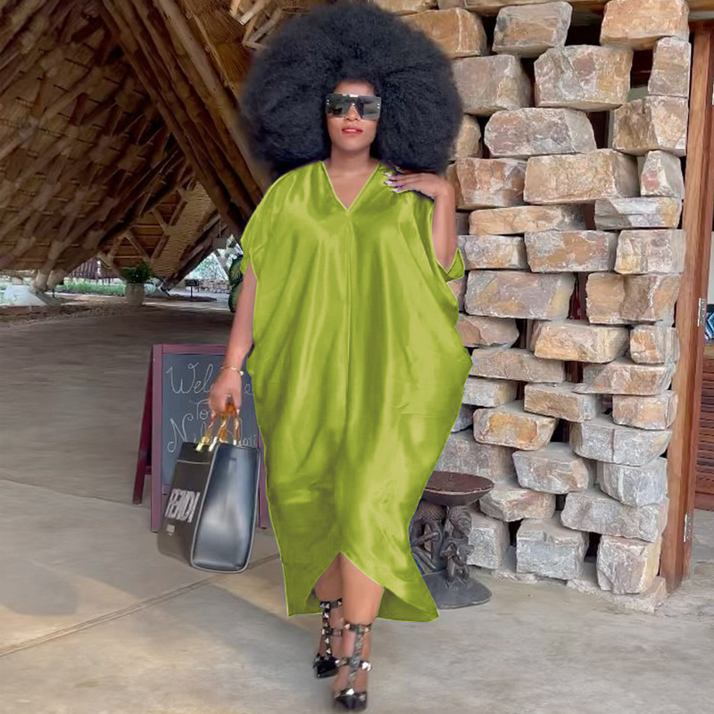 Nagy méretű elegáns női ruhák selyem szolid parti 5xl ruha 2022 nyári divat estélyi ruhák nagykereskedés ruhák bő ruhák