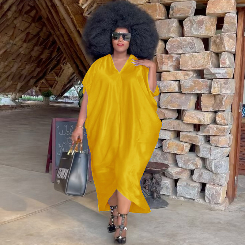 Nagy méretű elegáns női ruhák selyem szolid parti 5xl ruha 2022 nyári divat estélyi ruhák nagykereskedés ruhák bő ruhák