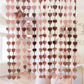 1x2M szív hátterű fólia talmi függöny esküvői születésnapi parti Valentin nap dekoráció flitter lézeres eső háttérfüggöny