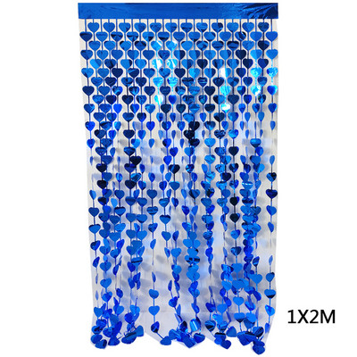 1x2M szív hátterű fólia talmi függöny esküvői születésnapi parti Valentin nap dekoráció flitter lézeres eső háttérfüggöny