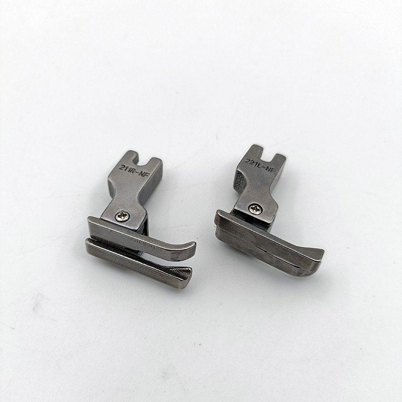 QX YUN S/N Lockstitch šujmašīnas detaļu pēda 211R-NF 221L-NF tikai spiedpeda pilna tērauda galvanizācijas process