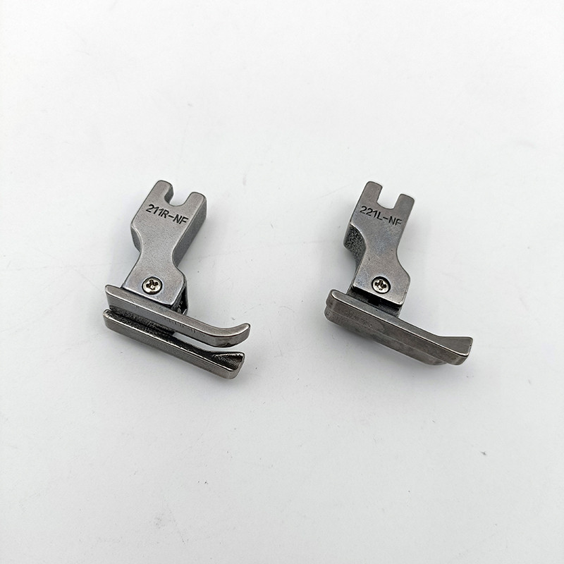 QX YUN S/N Lockstitch šujmašīnas detaļu pēda 211R-NF 221L-NF tikai spiedpeda pilna tērauda galvanizācijas process