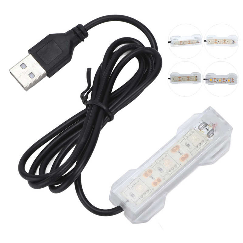 Akvaariumi akvaariumi LED-valgusti plastikust väikesed akvaariumitaimed Valgustid maastikud Akvaariumi USB-valgusti akvaariumi dekoratiivlamp
