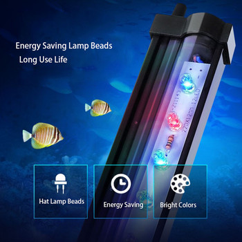 1W/2W Φωτιστικό Ενυδρείου LED Αδιάβροχο Φωτισμός Δεξαμενής Ψαριών Υποβρύχιο Φωτιστικό Ψαριών Ενυδρεία Διακοσμητικό Φωτιστικό Φυτικό 100-240V Φώτα