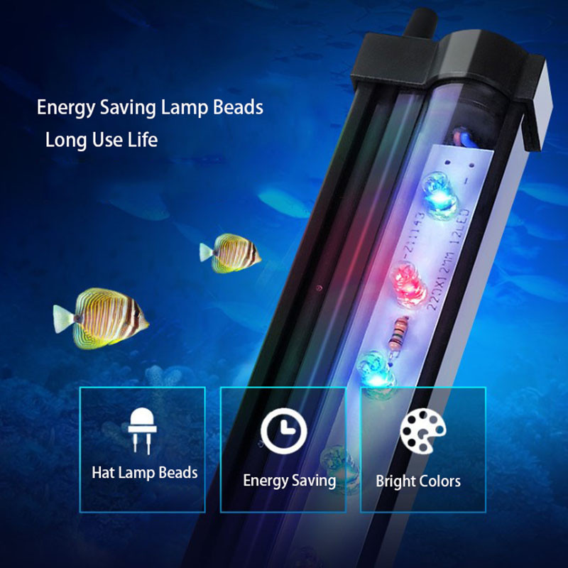 1W/2W akvaariumi valgusti LED veekindel akvaariumi valgustus veealune kalalamp Akvaariumi dekoratiivtaimelamp 100-240 V tuled