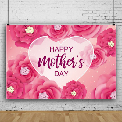 Boldog anyák napi buli Hátterek Szerelem szív virág Fényképanyag Fényképezés Háttér kendő családi fali dekorációhoz
