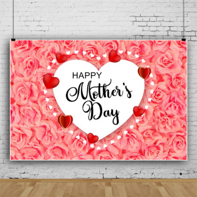 Boldog anyák napi buli Hátterek Szerelem szív virág Fényképanyag Fényképezés Háttér kendő családi fali dekorációhoz