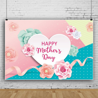 Boldog anyák napi buli Hátterek Szerelem szív virág Fényképanyag Fényképezés Háttér kendő családi fali dekorációhoz