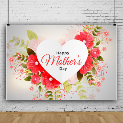 Boldog anyák napi buli Hátterek Szerelem szív virág Fényképanyag Fényképezés Háttér kendő családi fali dekorációhoz