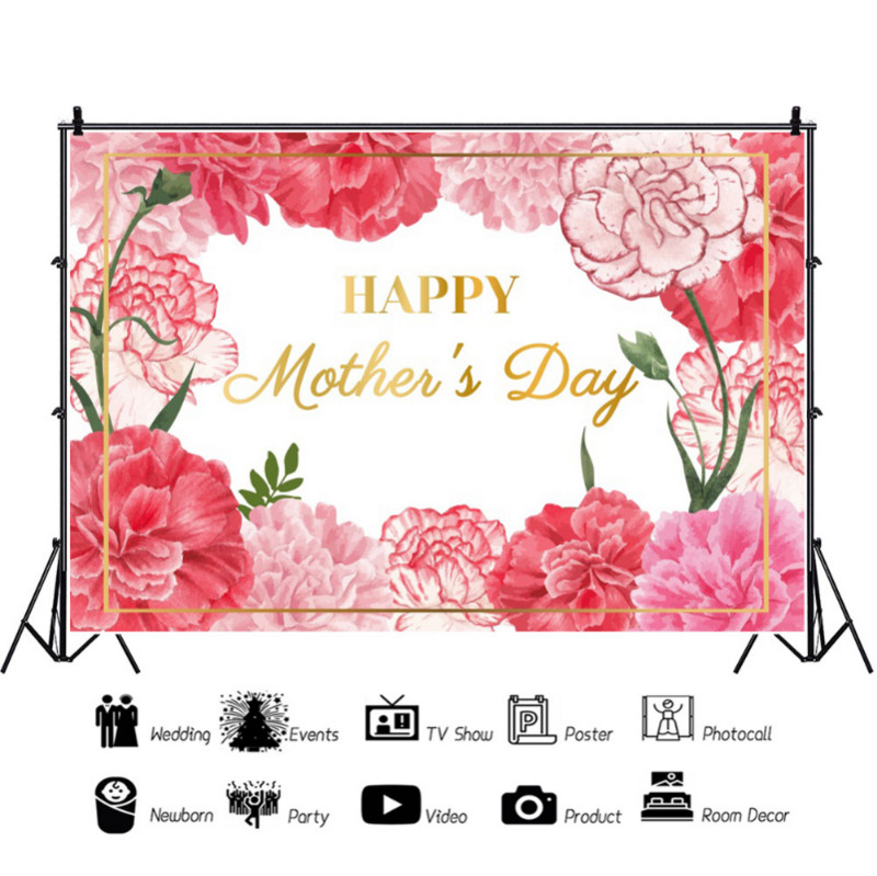Boldog anyák napi buli Hátterek Szerelem szív virág Fényképanyag Fényképezés Háttér kendő családi fali dekorációhoz