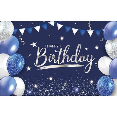 Születésnapi parti dekoráció Születésnapi háttér zászló fekete és arany léggömb dekoráció háttér textil party zászló dekoráció