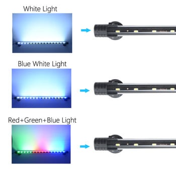 Светлина за аквариум LED лампа за отглеждане на растения Водоустойчива светлина за аквариум 18-58CM Подводно осветление за декор на аквариуми 220-240V 5730 чип
