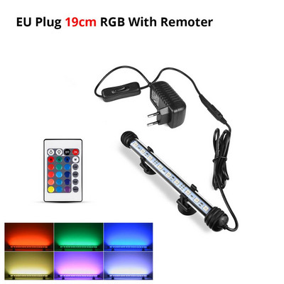 RGB LED juostinis apšvietimas vandeniui atsparus žuvų tanko apšvietimas 19-49cm povandeninio akvariumo lempa akvariumų apdaila Apšvietimas 220V ES galia