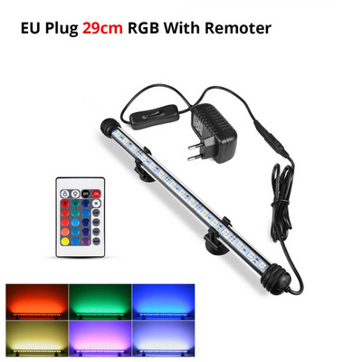 RGB LED juostinis apšvietimas vandeniui atsparus žuvų tanko apšvietimas 19-49cm povandeninio akvariumo lempa akvariumų apdaila Apšvietimas 220V ES galia