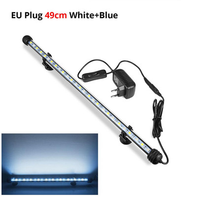 RGB LED juostinis apšvietimas vandeniui atsparus žuvų tanko apšvietimas 19-49cm povandeninio akvariumo lempa akvariumų apdaila Apšvietimas 220V ES galia
