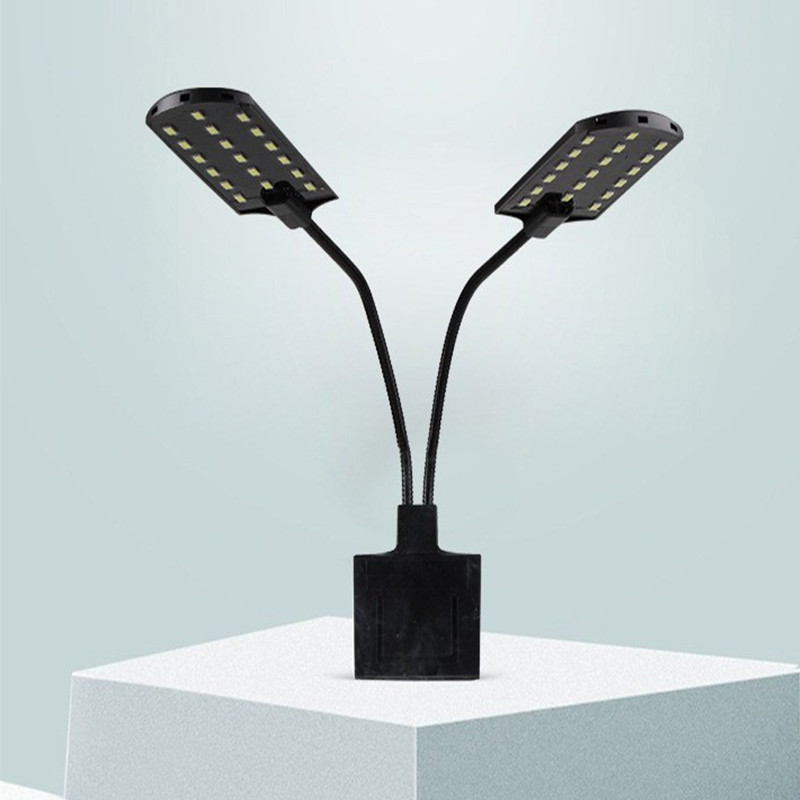 Īpaši plāns LED akvārija zivju tvertnes dubultgalvas apgaismojums ūdens augu augšanas gaismai, izvelkams ūdensnecaurlaidīgs klips uz lampas