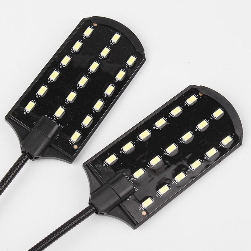 Īpaši plāns LED akvārija zivju tvertnes dubultgalvas apgaismojums ūdens augu augšanas gaismai, izvelkams ūdensnecaurlaidīgs klips uz lampas