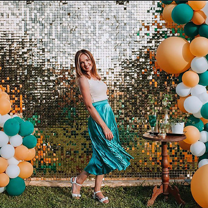 Születésnapi parti flitteres háttérdekorációk csillogó fali hátterek születésnapi esküvőre Lánybúcsú flitteres fal