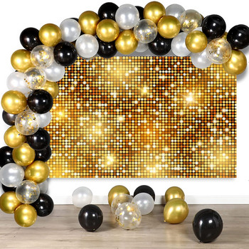 Φωτεινό χρυσό Glitter 1,6 εκατ. Φόντο Γαμήλια διακόσμηση τοίχου Κουρτίνα Διακόσμηση πάρτι γενεθλίων Ντους μωρού