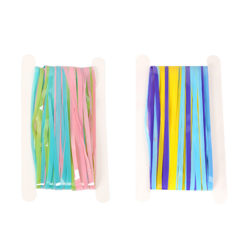 Macaron Fringe užuolaidos Spalvingos blizgučio užuolaidos gimtadienio vestuvių vakarėlio dekoravimui Vienaragio undinėlės vakarėlio fonų dekoravimas