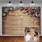 6 dimensiuni fundal fotografie de Crăciun fulg de zăpadă sclipici perete din lemn vinil pânză fundal foto studio acasă petrecere decor recuzită